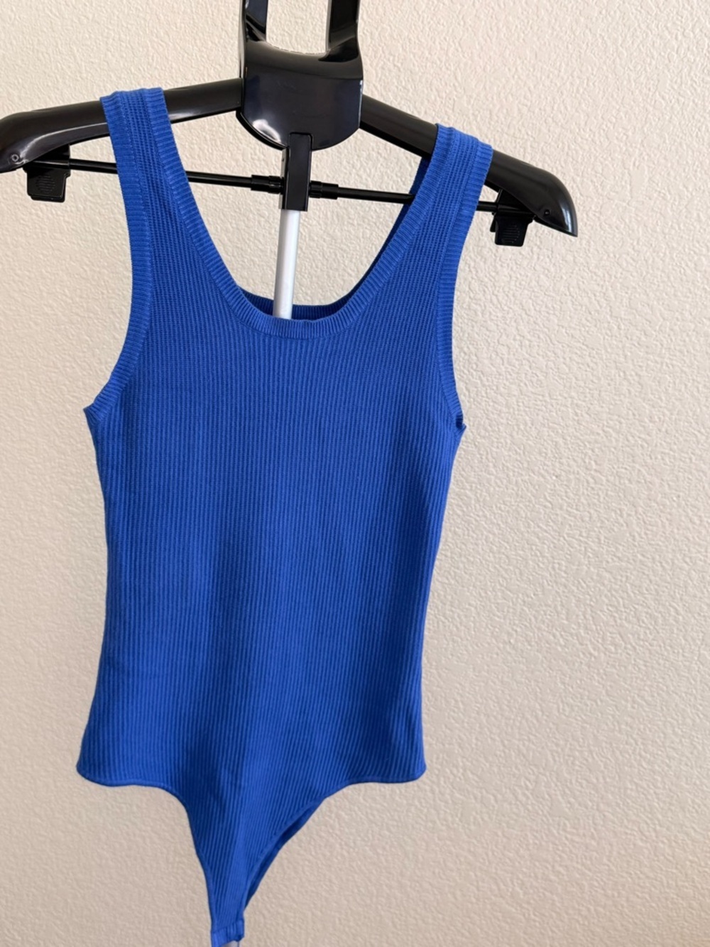 She + Sky Royal Blue Ribbed One-Piece Bodysuit